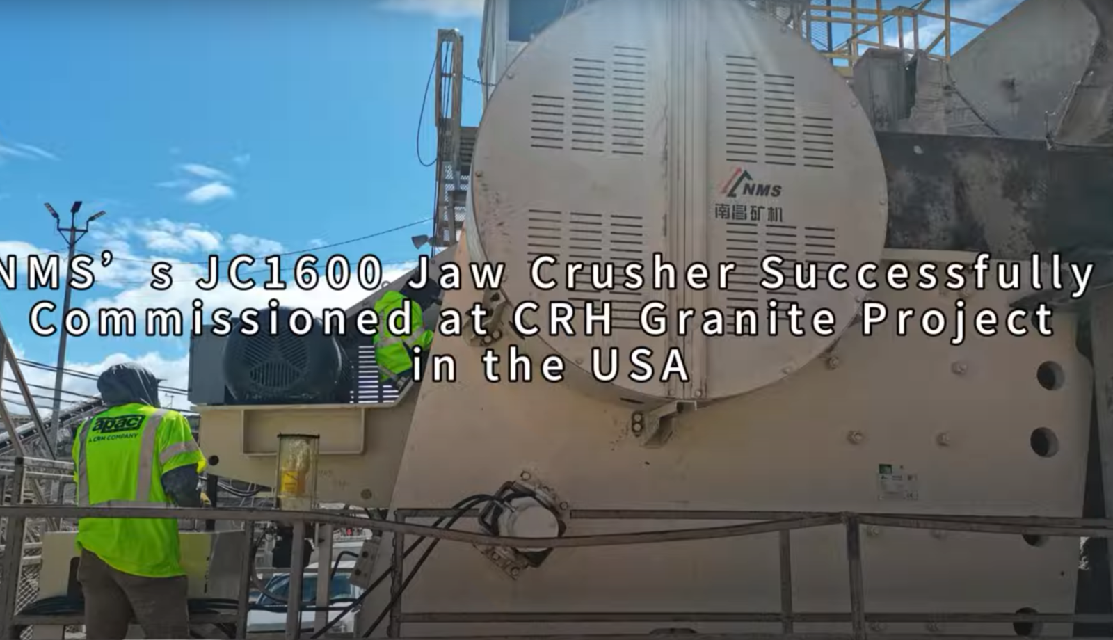 NMS’s JC1600 Jaw Crusher Successfully Commissioned at CRH Granite Project in the USA